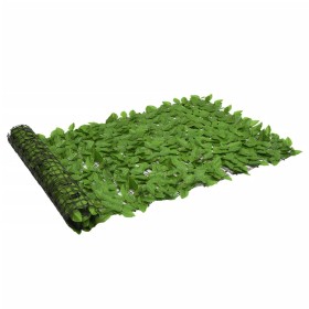 Pantalla de balcón de hojas verde 200x100 cm