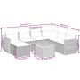 8-teiliges Gartensofa-Set und Kissen aus schwarzem Kunststoff-Rattan. von , Gartensets - Ref: Foro24-3257448, Preis: 500,98 €...