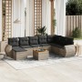 Set de muebles de jardín 9 pzas y cojines ratán sintético gris by , Garden sets - Ref: Foro24-3257474, Price: 560,63 €, Disco...