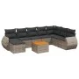 Set de muebles de jardín 9 pzas y cojines ratán sintético gris de , Conjuntos de jardín - Ref: Foro24-3257474, Precio: 539,31...