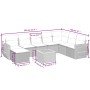 Set de muebles de jardín 9 pzas y cojines ratán sintético gris by , Garden sets - Ref: Foro24-3257474, Price: 560,63 €, Disco...