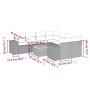 Gartenmöbel-Set 9-teilig mit grauen Polstern aus synthetischem Rattan von , Gartensets - Ref: Foro24-3257705, Preis: 564,28 €...