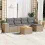 Juego de sofás jardín con cojines 6 pzas ratán sintético beige by , Garden sets - Ref: Foro24-3257753, Price: 395,04 €, Disco...