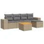 Juego de sofás jardín con cojines 6 pzas ratán sintético beige by , Garden sets - Ref: Foro24-3257753, Price: 395,04 €, Disco...