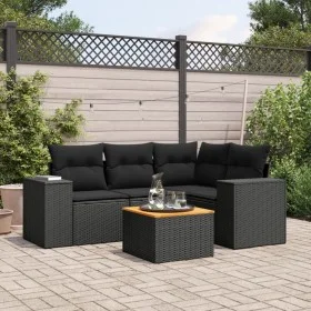 5-piece garden furniture set with black synthetic rattan cushions by , Garden sets - Ref: Foro24-3225425, Price: 389,91 €, Di...