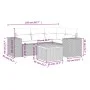 5-teiliges Gartenmöbel-Set und Kissen aus synthetischem Rattan schwarz von , Gartensets - Ref: Foro24-3225425, Preis: 397,86 ...