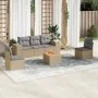 Juego de sofás jardín con cojines 6 pzas ratán sintético beige by , Garden sets - Ref: Foro24-3257718, Price: 396,17 €, Disco...