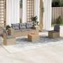 Juego de sofás jardín con cojines 6 pzas ratán sintético beige by , Garden sets - Ref: Foro24-3257718, Price: 381,98 €, Disco...