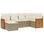 Juego de sofás jardín con cojines 6 pzas ratán sintético beige by , Garden sets - Ref: Foro24-3260259, Price: 434,21 €, Disco...