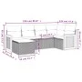 Gartensofa-Set mit 6-teiligen Kissen aus synthetischem Rattan in Beige. von , Gartensets - Ref: Foro24-3260259, Preis: 434,41...