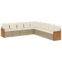 Set de sofás de jardín 9 pzas con cojines ratán sintético beige by , Garden sets - Ref: Foro24-3260140, Price: 625,85 €, Disc...
