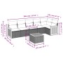 Set de sofás de jardín 7 piezas con cojines ratán PE gris by , Garden sets - Ref: Foro24-3260079, Price: 428,61 €, Discount: %