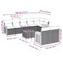 Gartensofa-Set, 9-teilig, mit Kissen, aus synthetischem Rattan in Beige. von , Gartensets - Ref: Foro24-3260238, Preis: 665,7...