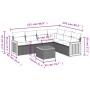 Set de sofás de jardín 7 piezas con cojines ratán PE gris by , Garden sets - Ref: Foro24-3260093, Price: 428,61 €, Discount: %