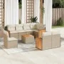 Set de sofás de jardín 9 pzas con cojines ratán sintético beige by , Garden sets - Ref: Foro24-3260252, Price: 665,78 €, Disc...