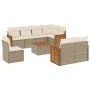 Set de sofás de jardín 9 pzas con cojines ratán sintético beige by , Garden sets - Ref: Foro24-3260252, Price: 665,78 €, Disc...