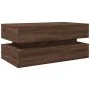 Mesa de centro con luces LED marrón roble 90x50x40 cm by , Coffee table - Ref: Foro24-839867, Price: 109,11 €, Discount: %