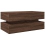 Mesa de centro con luces LED marrón roble 90x50x40 cm de , Mesas de centro - Ref: Foro24-839867, Precio: 99,21 €, Descuento: %