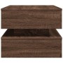 Mesa de centro con luces LED marrón roble 90x50x40 cm de , Mesas de centro - Ref: Foro24-839867, Precio: 99,21 €, Descuento: %