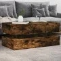 LED-beleuchteter Couchtisch aus geräucherter Eiche, 90x50x40 cm. von , Couchtisch - Ref: Foro24-839865, Preis: 93,51 €, Rabat...