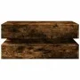 Mesa de centro con luces LED roble ahumado 90x50x40 cm de , Mesas de centro - Ref: Foro24-839865, Precio: 93,51 €, Descuento: %