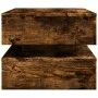 Mesa de centro con luces LED roble ahumado 90x50x40 cm de , Mesas de centro - Ref: Foro24-839865, Precio: 93,51 €, Descuento: %