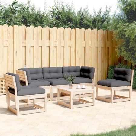5-piece garden sofa set with solid pine wood and cushions by , Garden sets - Ref: Foro24-3216980, Price: 489,80 €, Discount: %