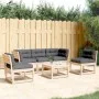 5-piece garden sofa set with solid pine wood and cushions by , Garden sets - Ref: Foro24-3216980, Price: 483,96 €, Discount: %