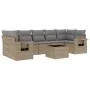 Juego de sofás de jardín con cojines beige 8 pzas ratán PE de , Conjuntos de jardín - Ref: Foro24-3252276, Precio: 531,69 €, ...