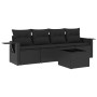 Set de muebles de jardín 5 pzas y cojines ratán sintético negro de , Conjuntos de jardín - Ref: Foro24-3252222, Precio: 348,49 €