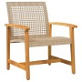 Gartenstühle 2 Stück aus Akazienholz und synthetischem Rattan in Beige von , Modulare Sofas für den Außenbereich - Ref: Foro2...