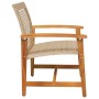Gartenstühle 2 Stück aus Akazienholz und synthetischem Rattan in Beige von , Modulare Sofas für den Außenbereich - Ref: Foro2...