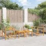 Juego de bistro de 5 piezas ratán PE gris y madera de acacia by , Modular outdoor sofas - Ref: Foro24-367605, Price: 251,57 €...