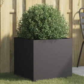 Pflanzgefäß aus schwarzem Stahl 49x47x46 cm von , Töpfe und Pflanzgefäße - Ref: Foro24-841559, Preis: 55,21 €, Rabatt: %