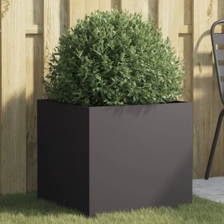 Pflanzgefäß aus schwarzem Stahl 49x47x46 cm von , Töpfe und Pflanzgefäße - Ref: Foro24-841559, Preis: 55,61 €, Rabatt: %