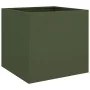 Jardinera acero verde oliva 49x47x46 cm by , Pots and planters - Ref: Foro24-841565, Price: 48,62 €, Discount: %