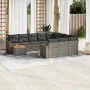 Set de sofás de jardín 11 pzas y cojines ratán sintético gris by , Modular outdoor sofas - Ref: Foro24-3224310, Price: 630,05...