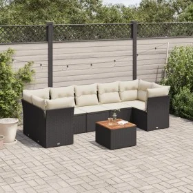 Set de sofás de jardín 8 piezas y cojines ratán sintético negro by , Garden sets - Ref: Foro24-3223508, Price: 484,33 €, Disc...
