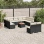 12-teiliges Gartensofa-Set mit schwarzen Kissen aus synthetischem Rattan. von , Gartensets - Ref: Foro24-3223886, Preis: 628,...