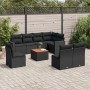 Set de sofás de jardín 8 piezas y cojines ratán sintético negro by , Garden sets - Ref: Foro24-3224158, Price: 536,67 €, Disc...