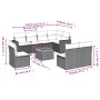 Set de sofás de jardín 8 piezas y cojines ratán sintético negro by , Garden sets - Ref: Foro24-3224158, Price: 536,67 €, Disc...