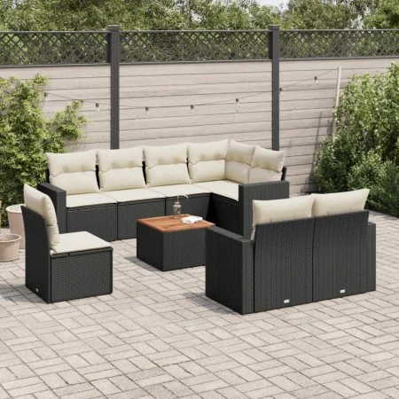 Set de sofás de jardín 8 piezas y cojines ratán sintético negro de , Conjuntos de jardín - Ref: Foro24-3224215, Precio: 545,2...