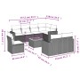 8-teiliges Gartensofa-Set und Kissen aus schwarzem Kunststoff-Rattan. von , Gartensets - Ref: Foro24-3224215, Preis: 524,50 €...