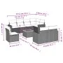 8-teiliges Gartensofa-Set und Kissen aus schwarzem Kunststoff-Rattan. von , Gartensets - Ref: Foro24-3224215, Preis: 545,25 €...
