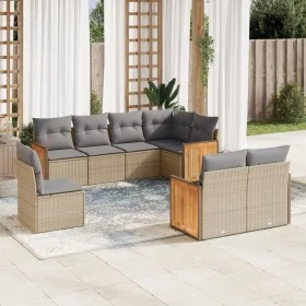 Juego de sofás de jardín con cojines beige 8 pzas ratán PE by , Garden sets - Ref: Foro24-3260246, Price: 579,54 €, Discount: %