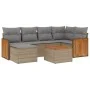 Set sofás de jardín 7 piezas y cojines ratán sintético beige by , Garden sets - Ref: Foro24-3260267, Price: 456,38 €, Discoun...