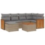 Set sofás de jardín 7 piezas y cojines ratán sintético beige by , Garden sets - Ref: Foro24-3260267, Price: 439,54 €, Discoun...