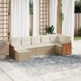 Set sofás de jardín 7 piezas y cojines ratán sintético beige by , Garden sets - Ref: Foro24-3260273, Price: 468,88 €, Discoun...