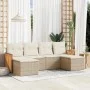 Juego de sofás jardín con cojines 6 pzas ratán sintético beige by , Garden sets - Ref: Foro24-3260301, Price: 422,94 €, Disco...