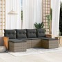 Gartenmöbel-Set, 6-teilig, mit grauen Polstern aus synthetischem Rattan. von , Gartensets - Ref: Foro24-3260303, Preis: 363,2...